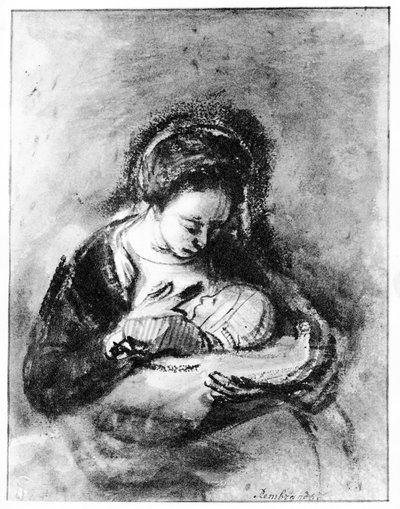 Mother and Child, c.1655 by Nicolaes Maes